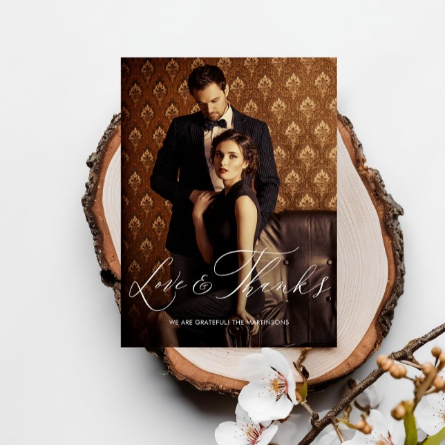 Liebe und dank Script Foto Hochzeit Postkarte (Von Creator hochgeladen)