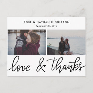 Liebe und Dank zwei Fotos handschriftlich Postkarte