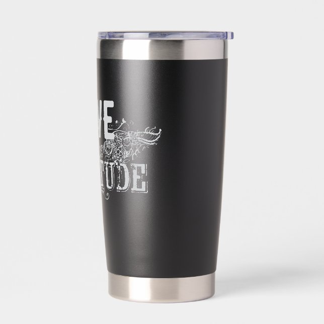 Liebe und Dankbarkeit Reisebecher Thermobecher (Links)