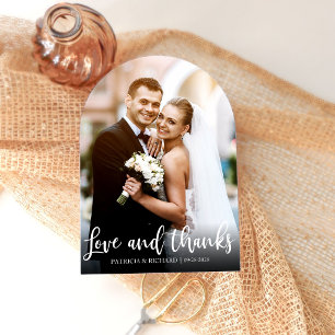 Liebe und danke Elegant Wedding danke Ihnen Foto Karte