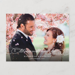 Liebe und danke Foto Hochzeit Dankeschön Postkarte
