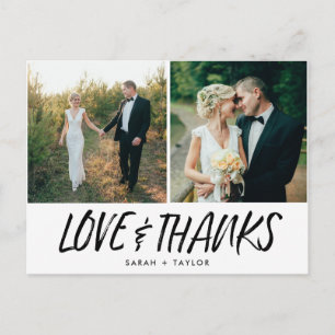 Liebe und Danke Foto Hochzeit Vielen Dank Postkart Postkarte