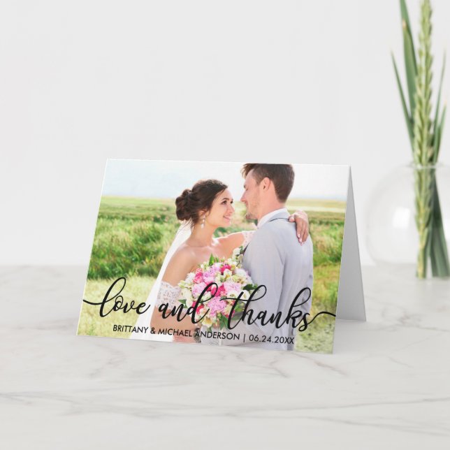 Liebe und danke Hochzeit Vielen Dank Foto Falten B (Vorderseite)