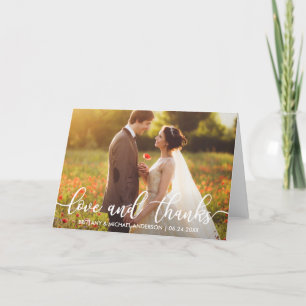 Liebe und danke Hochzeit Vielen Dank Foto Fold