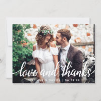 Liebe und danke Moderne Hochzeit Danke Foto