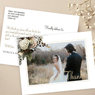 Liebe und danke Winterponies Hochzeit danke Postkarte