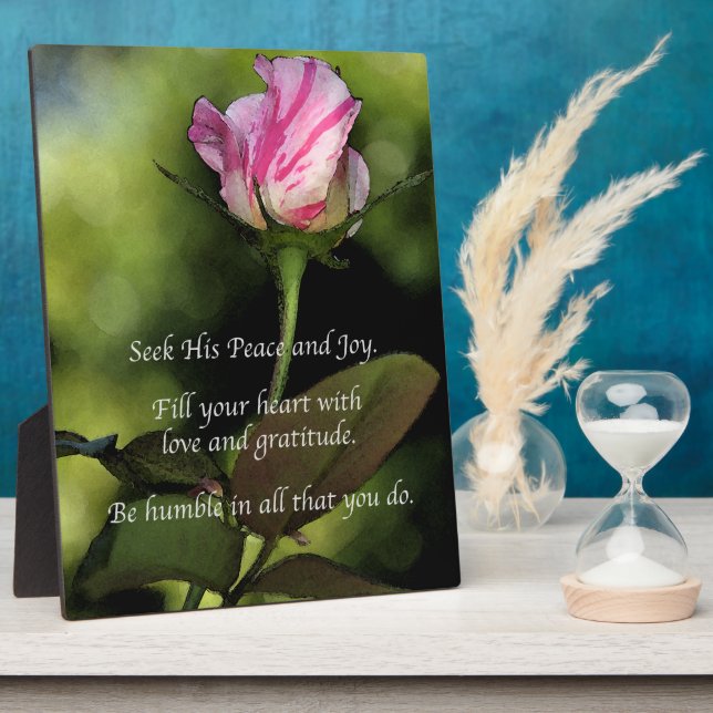 Liebe und Dankendruck auf Easel Fotoplatte (Seite)