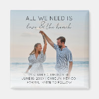 Liebe und das Beach Save the Date Foto