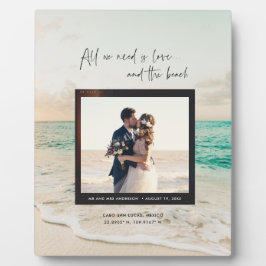 Liebe und das Beach Wedding Foto Fotoplatte