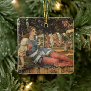 Liebe und die Jungfrau von John Stanhope Keramikornament