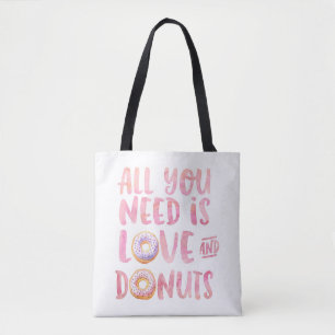 Liebe und Donuts Tasche
