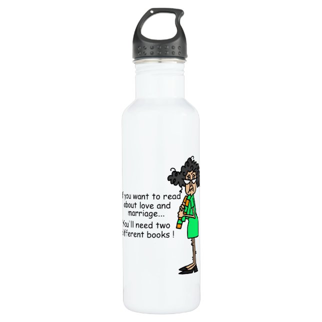 Liebe und Ehe Spaß Trinkflasche (Vorderseite)