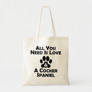 Liebe und ein Cockerspaniel Tragetasche
