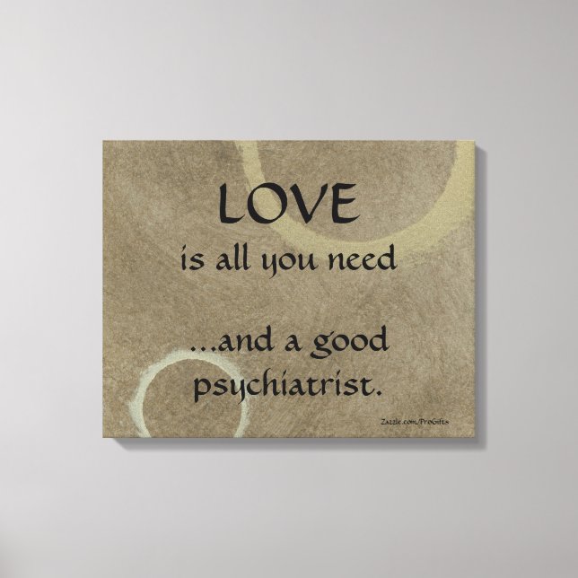 Liebe und ein guter Psychiater - Kreise Leinwanddruck (Vorderseite)