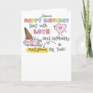 Liebe und ein Meltdown-Eis ADHD Autismus Karte