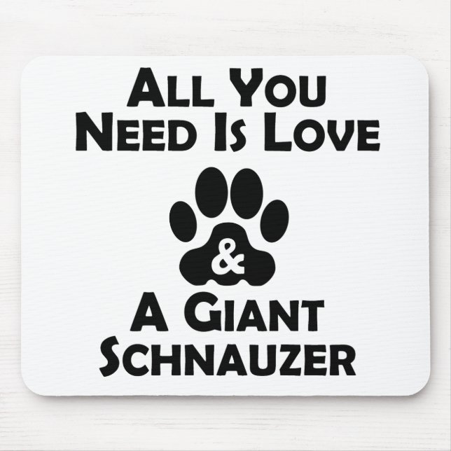 Liebe und ein riesiger Schnauzer Mousepad (Vorne)