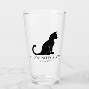 Liebe und eine Katze Glas