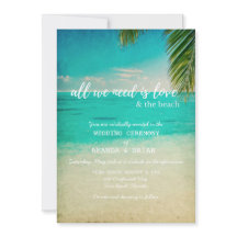 Liebe und Einladung zur Hochzeit am Strand