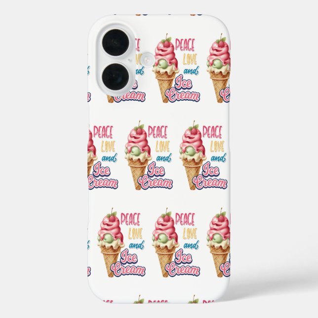 Liebe und Eis iPhone 16 Hülle (Rückseite)