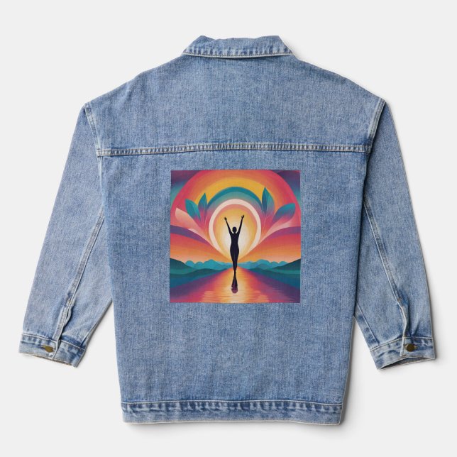 Liebe und Ermächtigung Jeansjacke (Rückseite)