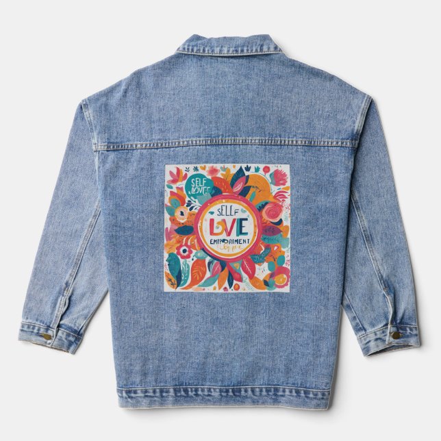 Liebe und Ermächtigung Jeansjacke (Rückseite)