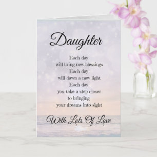 Liebe und Ermutigung von Gedicht-Design Karte