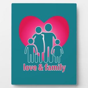 Liebe und Familie Fotoplatte