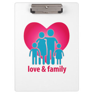 Liebe und Familie Klemmbrett