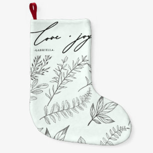 Liebe und Freude verlassen mit Namen Minze Weihnac Kleiner Weihnachtsstrumpf