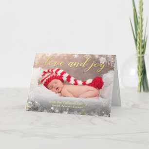 Liebe-und Freude-Weihnachtsfeiertags-Foto Feiertagskarte
