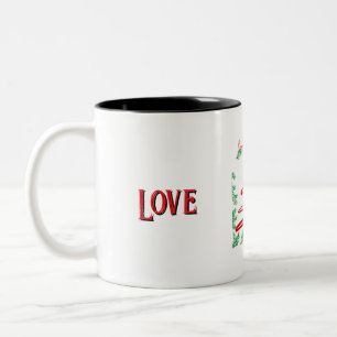Liebe und Freude Zweifarbige Tasse