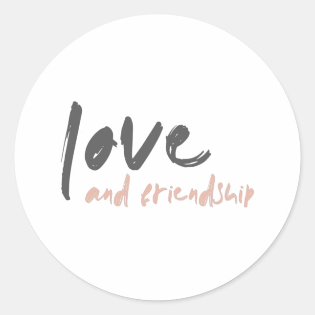 Liebe und Freundschaft | Modern Forever Friend Bes Runder Aufkleber (Vorderseite)
