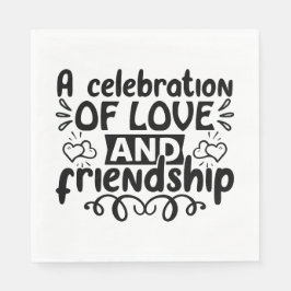 Liebe und Freundschaft Serviette