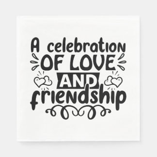 Liebe und Freundschaft Serviette
