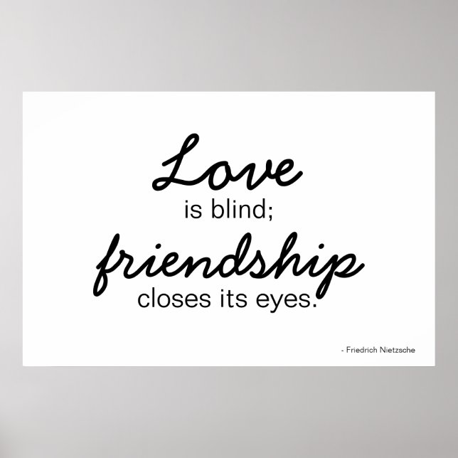 Liebe- und Freundschaftsposter Poster (Vorne)