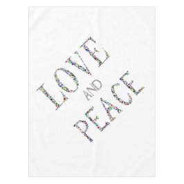 Liebe und Frieden - Gemstone Lettern Design Tischdecke