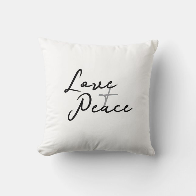 Liebe und Frieden Kissen (Vorderseite)