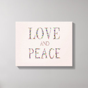 Liebe und Frieden Leinwanddruck