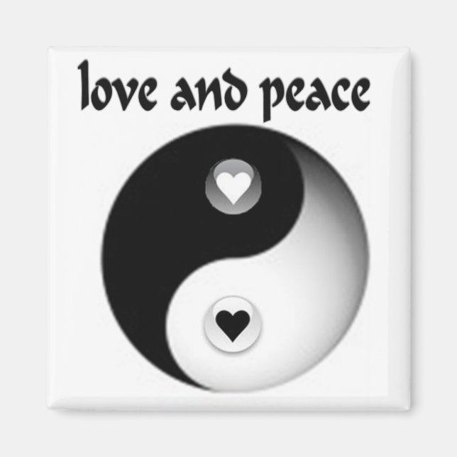 Liebe und Frieden Magnet (Vorne)