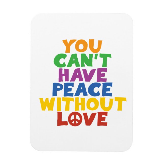 Liebe und Frieden Magnet (Vertikal)