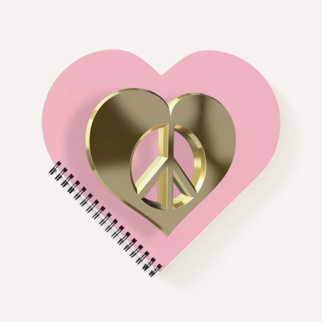 Liebe und Frieden Notizbuch (Vorderseite)