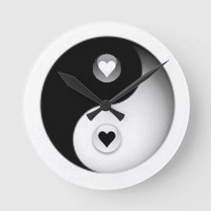 Liebe und Frieden Runde Wanduhr