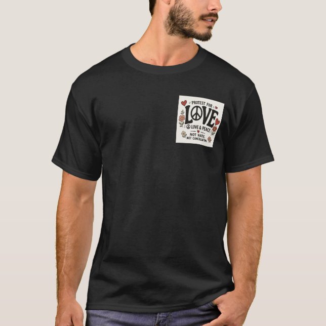 Liebe und Frieden T-Shirt (Vorderseite)