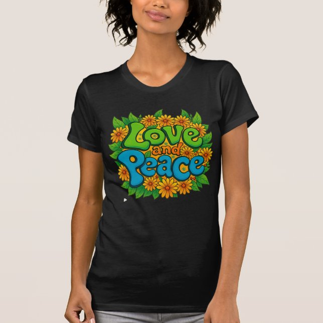 Liebe und Frieden T-Shirt (Vorderseite)