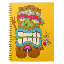 Liebe und Frieden, Tiki Hippie, Funny Notizblock
