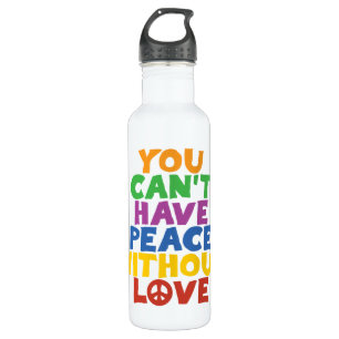 Liebe und Frieden Trinkflasche