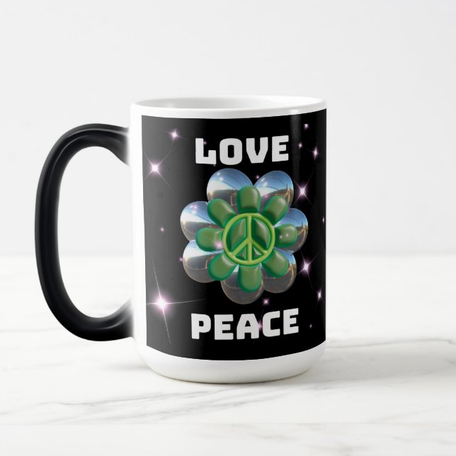 Liebe und Frieden Verwandlungstasse (Links)