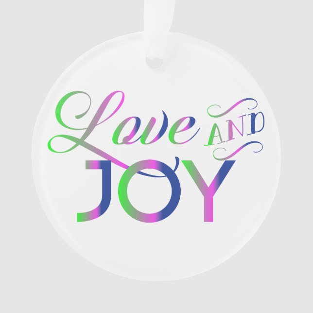 Liebe und fröhliche Einrichtung Ornament (Vorderseite)