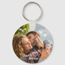 Liebe und glauben Foto personalisiertes Geschenk Schlüsselanhänger