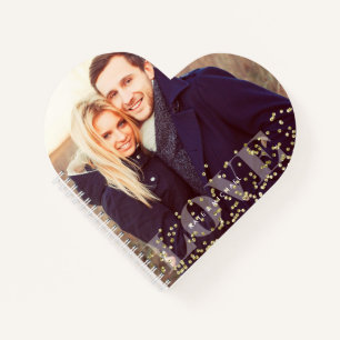 Liebe und Glitzern Foto Notizbuch